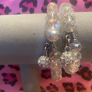 Champagne and Clear Bracelets